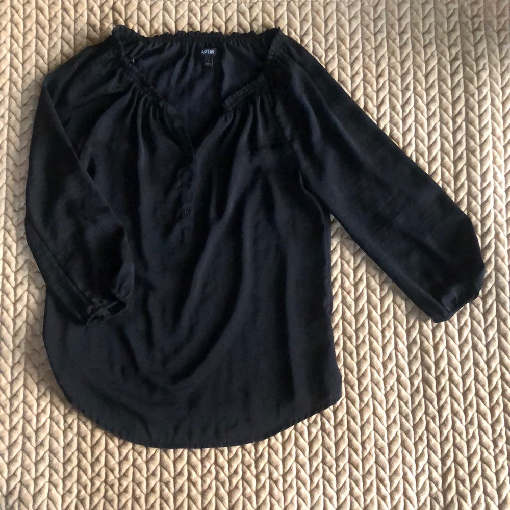 Apt 9 small silky black blouse